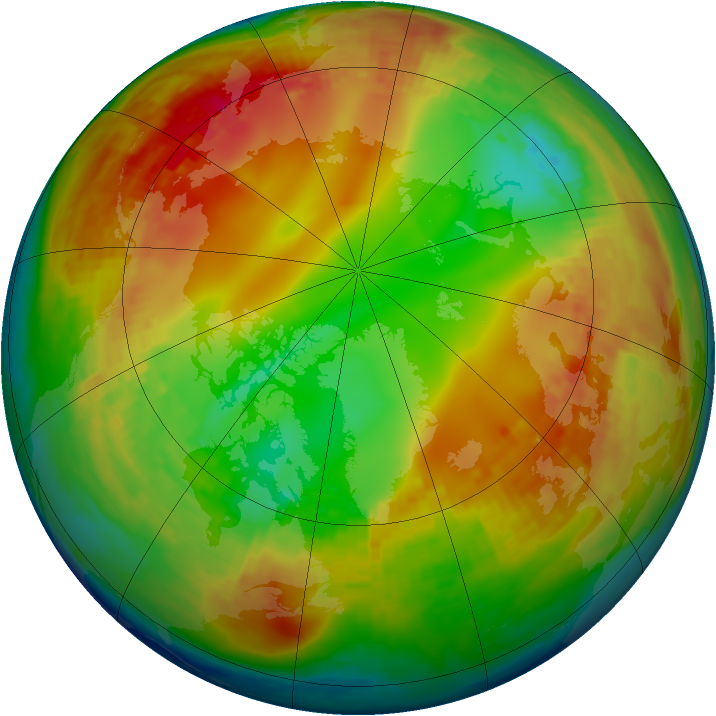 Arctic ozone map for 28 January 2003